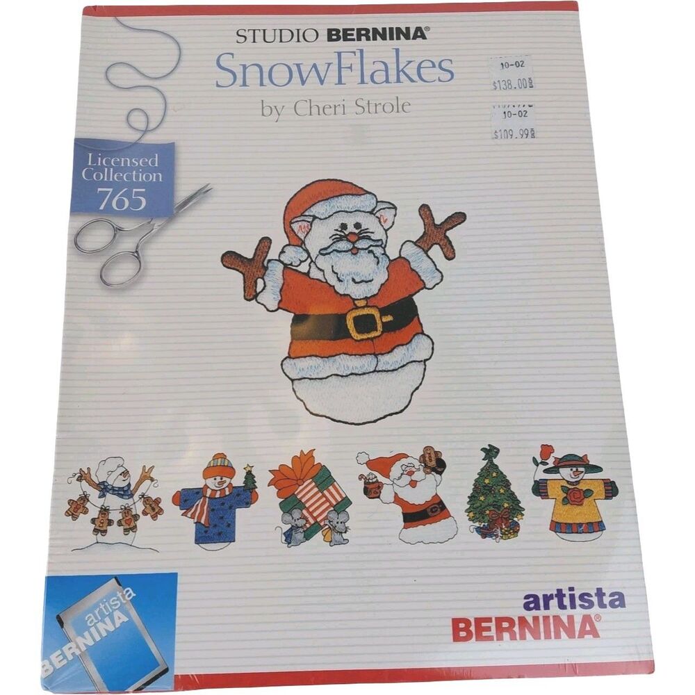 Snowflakes Cheri Strole #765 Embroidery Card  Artista 165, 170, 180, 185 NEW